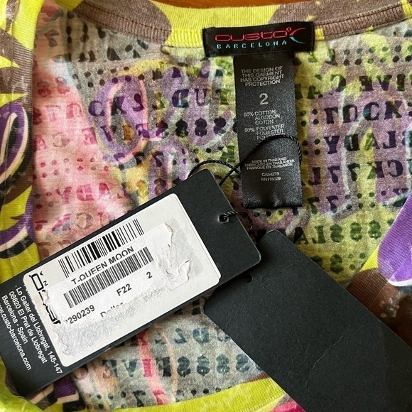 NWT Custo Barcelona Print Top Size S - Picture 7 of 9